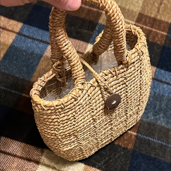 purse basket Handbags - Chic Woven Tote Bag in Natural Tan